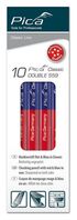 Pica 559-10 Caja con 10 lápices de doble punta roja y azul