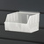 Storbox „Standard” / Warenschütte / Box für Lamellenwandsystem, 130 x 140 x 97 mm | melkachtig transparant