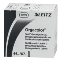 Orgacolor® Ziffernsignal 0, 500 Stück, weiss