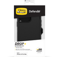 OtterBox Defender Case voor iPhone 14 Pro Max, Schokbestendig, Valbestendig, Ultra-robuust, Beschermhoes, 4x Getest volgens Militaire Standaard, Zwart