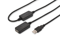 Digitus DA-73102 USB kábel 20 M USB 2.0 USB A Fekete