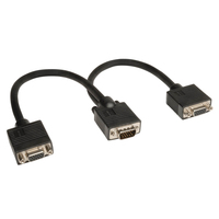 Tripp Lite P516-001 Cable Divisor en Y para Monitor VGA (HD15 M/2xH), 0.3 m [1 pie]