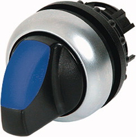 Eaton M22-WRLK-B interruptor eléctrico Interruptor de palanca acodillada Negro, Azul, Plata
