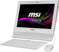 MSI Wind Top Professional AP1622ET-050XDE Intel® Celeron® 39,6 cm (15.6 Zoll) 1366 x 768 Pixel Touchscreen 4 GB DDR3-SDRAM 128 GB SSD All-in-One-PC Wi-Fi 4 (802.11n) Weiß
