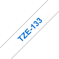 Brother TZE-133 taśmy do etykietowania Niebieski na przezroczystym