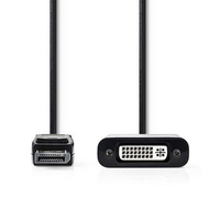 Nedis CCGP37250BK02 Videokabel-Adapter 0,2 m DisplayPort DVI-D Schwarz