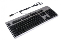 HP 355631-045 keyboard USB QWERTZ German Black, Silver