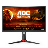 AOC C27G2U/BK LED display 68,6 cm (27") 1920 x 1080 pixelek Full HD Fekete, Vörös