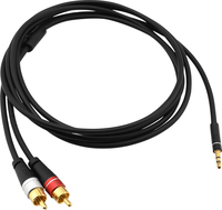 OEHLBACH D1C33191 audio kábel 2 M 3.5mm 2 x RCA Fekete