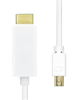 ProXtend MDP1.2-HDMI-001W câble vidéo et adaptateur 1 m Mini DisplayPort Blanc