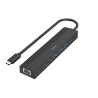 Hama 00200144 hálózati csatlakozó USB 3.2 Gen 1 (3.1 Gen 1) Type-C 5000 Mbit/s Fekete