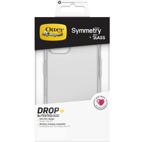 OtterBox Symmetry Clear + Alpha Glass Anti-Microbial Series para Apple iPhone 13, transparente