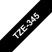 Brother TZE-345 labelprinter-tape Wit op zwart