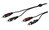 Vivanco 46013 audio kabel 2,5 m 2 x RCA Zwart, Rood