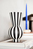 OYOY L301173 Vase Vase mit runder Form Steingut Schwarz, Weiß