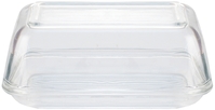 BUTTERDOSE mit Deckel klar aus Hartglas Länge 170 mm - Breite 105 mm - Höhe 74