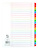 Przekładki Q-CONNECT Mylar, karton, A4, 225x297mm, A-Z, 21 kart, lam. indeks, mix kolorów