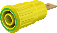 4 mm Sicherheitsbuchse grün/gelb SEB4-F/6,3