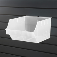 Storbox „Big” / Warenschütte / Box für Lamellenwandsystem | milchig transparent