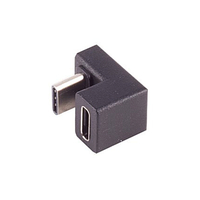 180 graden USB-C (v) naar USB-C (m) Adapter - USB 3.2 Gen 1 - U-vorm - Zwart