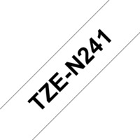 BROTHER szalag TZe-N241, Fehér alapon Fekete, Nem laminált, 18mm 0.7", 8 méter