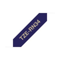 BROTHER Textil szalag TZe-RN34, Sötétkék alapon Arany, 12mm 0.47", 4 méter