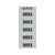 selbstklebendes Etikett für Ordnerrücken mit schwarzem Jahreszahlaufdruck Hintergrund grau 50 Stück, eingeschweißt