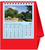 NOVOS Tischkalender Natura 2025 997014 1M/1S rot ML 11.5x14cm