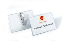 Durable Name Badges with Crocodile Clip 54x90mm Ref 8111 [Pack 25]
