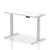 Dynamic Air 1200 x 600mm Height Adjustable Desk White Top Cable Ports Silver Leg HA01129