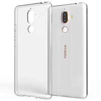 NALIA Case compatible with Nokia 7 Plus, Mobile Phone Back-Cover Ultra-Thin Silicone Soft Skin Protector Shock-Proof Crystal Clear Rubber Gel Bumper Flexible Slim-Fit Transparen...
