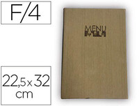 Porta menus liderpapel pu 22,5 x 32 cm con 4 fundas