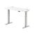Dynamic Air 1200 x 600mm Height Adjustable Desk White Top Cable Ports Silver Leg HA01129
