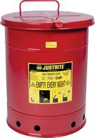 Sicherheitsabfallbehälter - Rot, 35 cm, Stahl, Galvanisiert, Mit Handbedienung