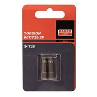 Bahco 60T/T25-2P Schroevendraaierbits Torx - 25 mm