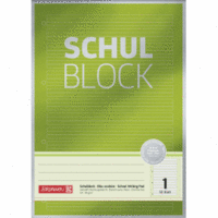 Schulblock Premium A4 90g/qm 50 Blatt Lineatur 1