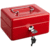 Geldkassette Stahlblech mit Schloss 250x170x90mm rot