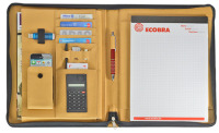 Normalansicht - Ecobra Konferenzmappe DIN A4, Serie ELITE, aus Kunstleder, Rechts-/Linkshänder, So-Taschenrechner, Größe 340 x 275 x 20 mm