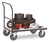 fetra® ESD-Schiebebügelwagen, Ladefläche 850 x 500 mm, Holz hellgrau, 500 kg Tragkraft