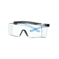 3M™ SecureFit™ 3700 Überbrille, blaue Bügel, Augenbrauenschutz, Scotchgard™ Anti-Fog-Beschichtung (K&N), transparente Scheibe, SF3701XSGAF-BLU-EU