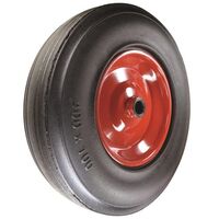 Rubber tyred wheel with pressed steel centre - medium/heavy duty