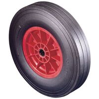Rubber tyred wheel with polypropylene centre - heavy duty