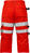High Vis 3/4 Handwerkerhose Kl.2 2027 PLU Warnschutz-rot/schwarz - Rückansicht