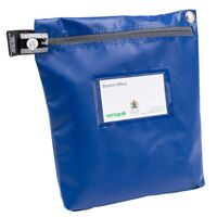 Versapak Button High Secure Reusable Cash Bag medium Blue