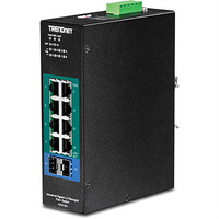 TRENDnet TI-PG102i Switch industriel Rail DIN Gigabit PoE+ L2 à 10 ports