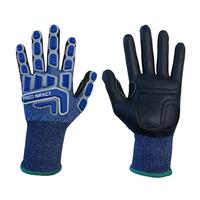 Pred Impact - Size 9 Blue/Black 18 Gauge Cut Level F PPU Vibration Pred IMPACT Glove (Pair)