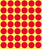 Markierungspunkte, Ø 18 mm, 22 Bogen/1.056 Etiketten, rot