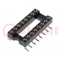 Basetta: circuiti integrati; DIP16; Spaziatura: 2,54mm; SMT