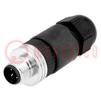 Plug; M12; PIN: 5; male; A code-DeviceNet / CANopen; for cable