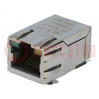 Socket; RJ45; PIN: 8; shielded,with LED; gold-plated; Layout: 8p8c